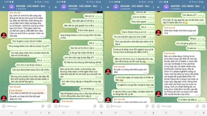 Nhà cái Miso88 lừa đảo