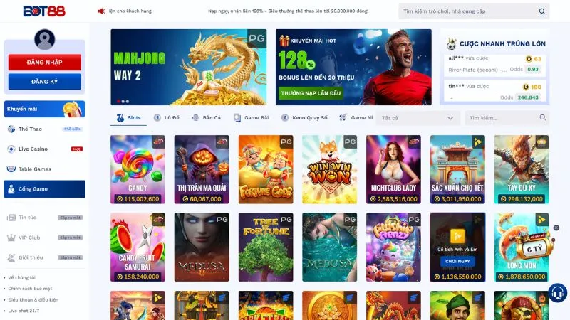 Slot game và nổ hũ đa dạng