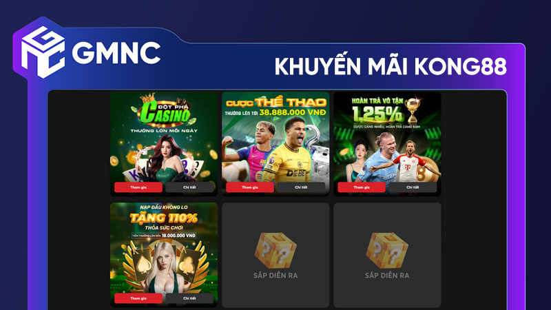 Khuyến mãi Kong88: Nhận ưu đãi khủng, thắng lớn ngay