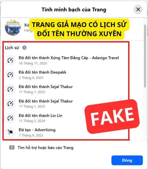 Nhiều Fanpage còn sở hữu dấu tích xanh để tạo lòng tin giả với khách hàng.