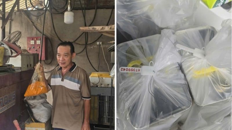 Các tang vật bị giữ trong công nghệ biến dung môi thành xăng A95 giả