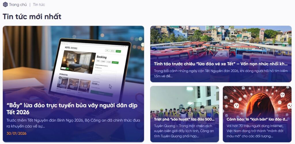  GMNC và cuộc chiến chống lừa đảo trực tuyến khi thường xuyên đăng thông tin cảnh báo lên website