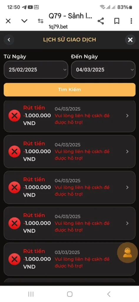 Bằng chứng hợp lệ cho thấy Q79 lừa đảo